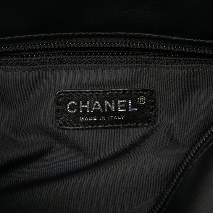 Chanel Small Matelassé Coated Toile Paris Biarritz Cabas