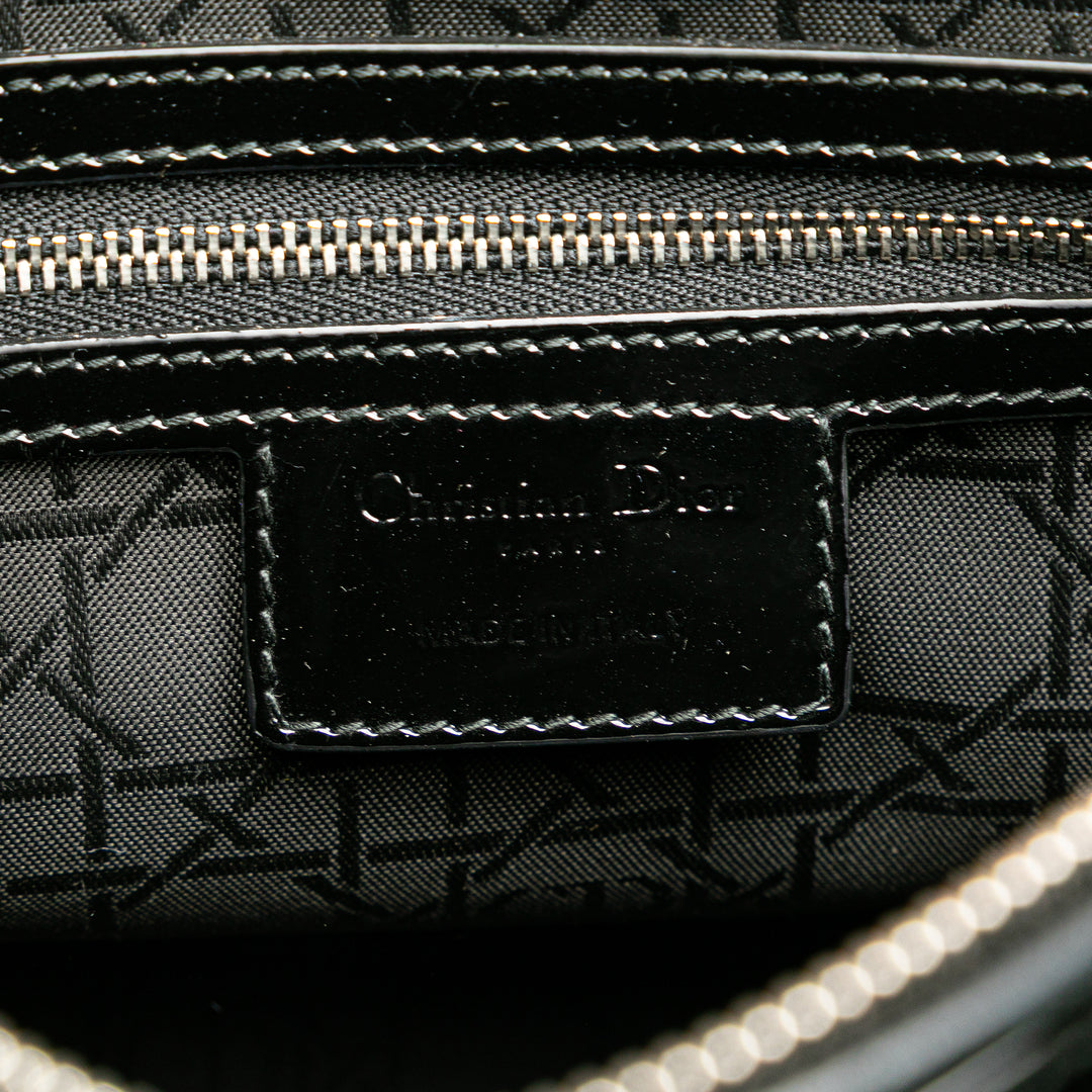 Dior Large Cuir verni Cannage Lady Dior