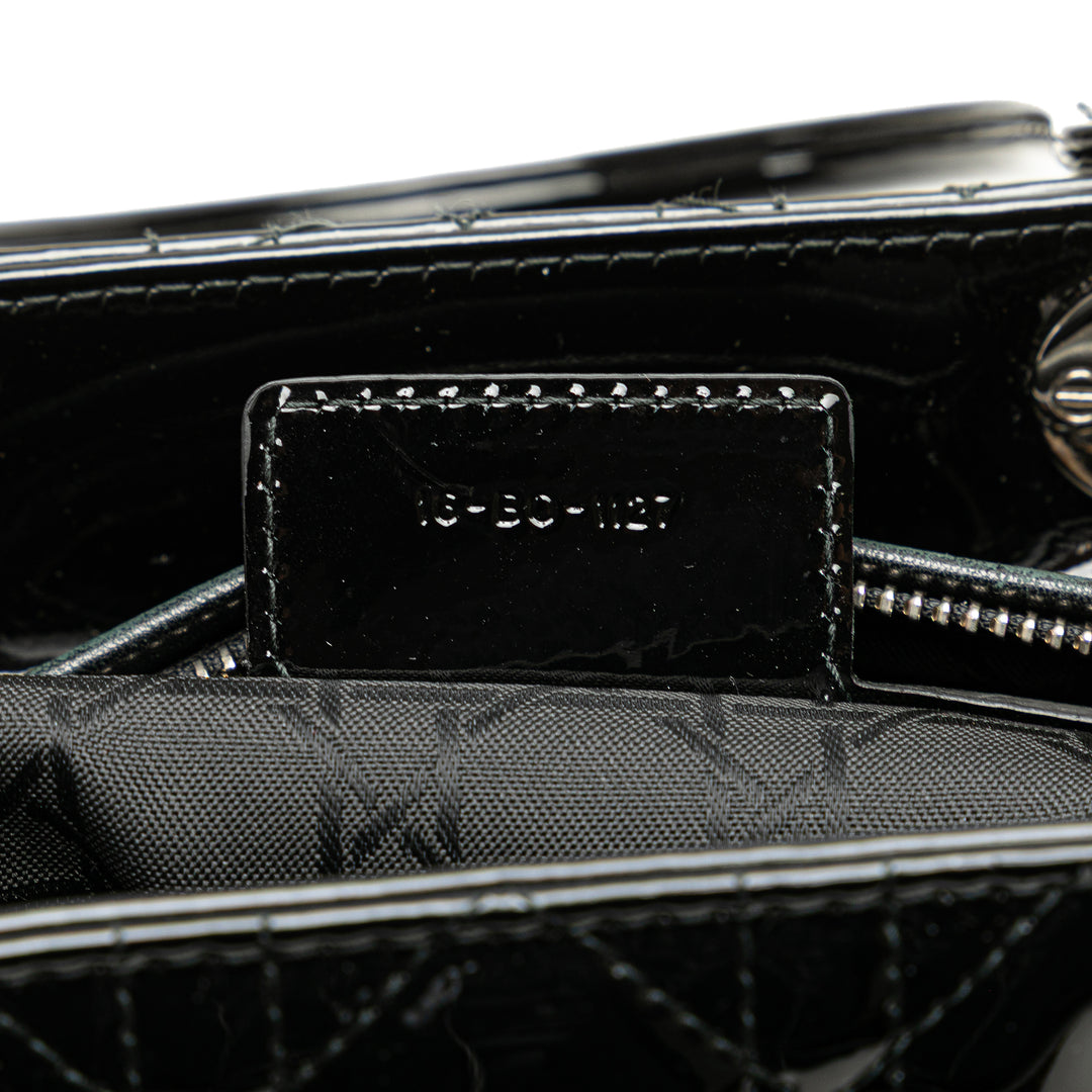 Dior Large Cuir verni Cannage Lady Dior
