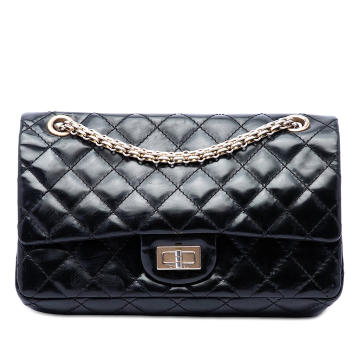 Chanel Matelassé Glazed Cuir de veau Reissue 2.55 Accordion à rabat 225