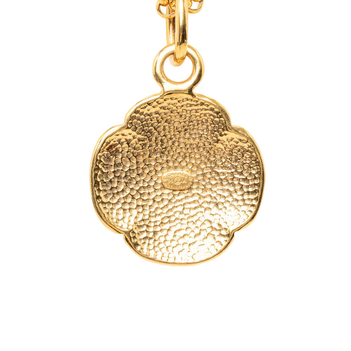Chanel CC plaqué Medallion Pendant Collier Métal