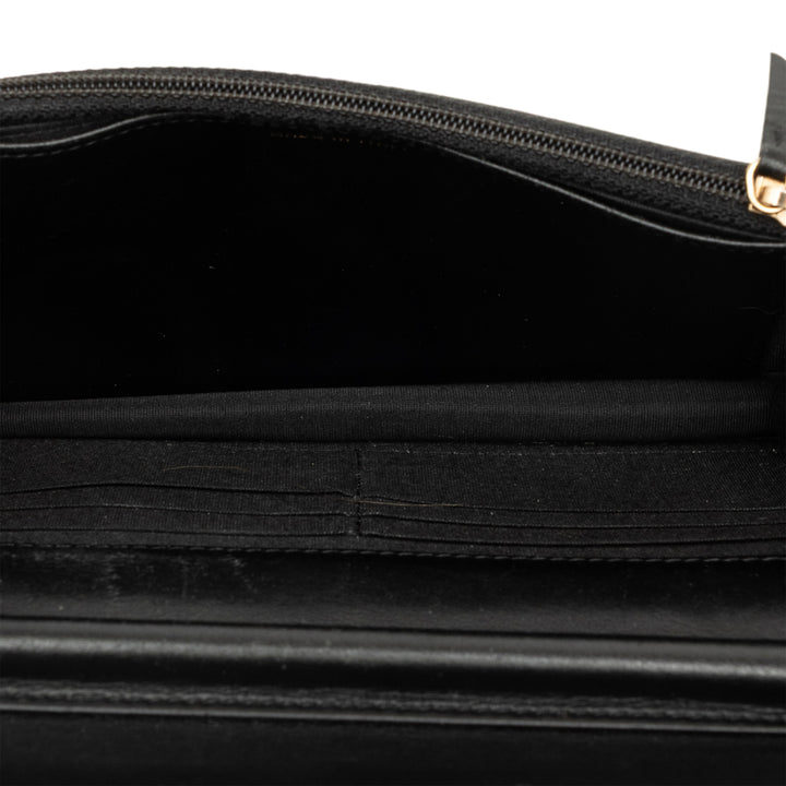 CC Filigree Wallet on Chain Cuir caviar Noir