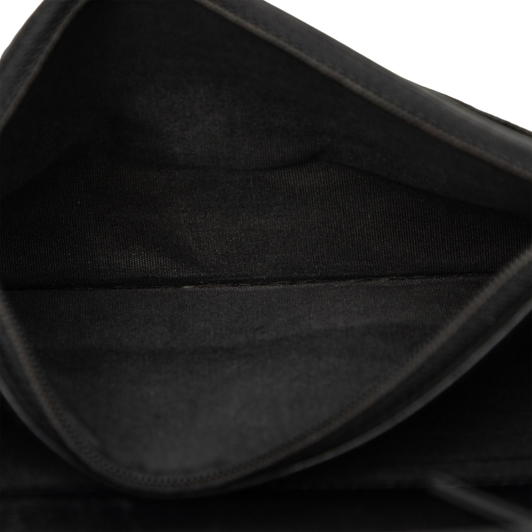 CC Filigree Wallet on Chain Cuir caviar Noir