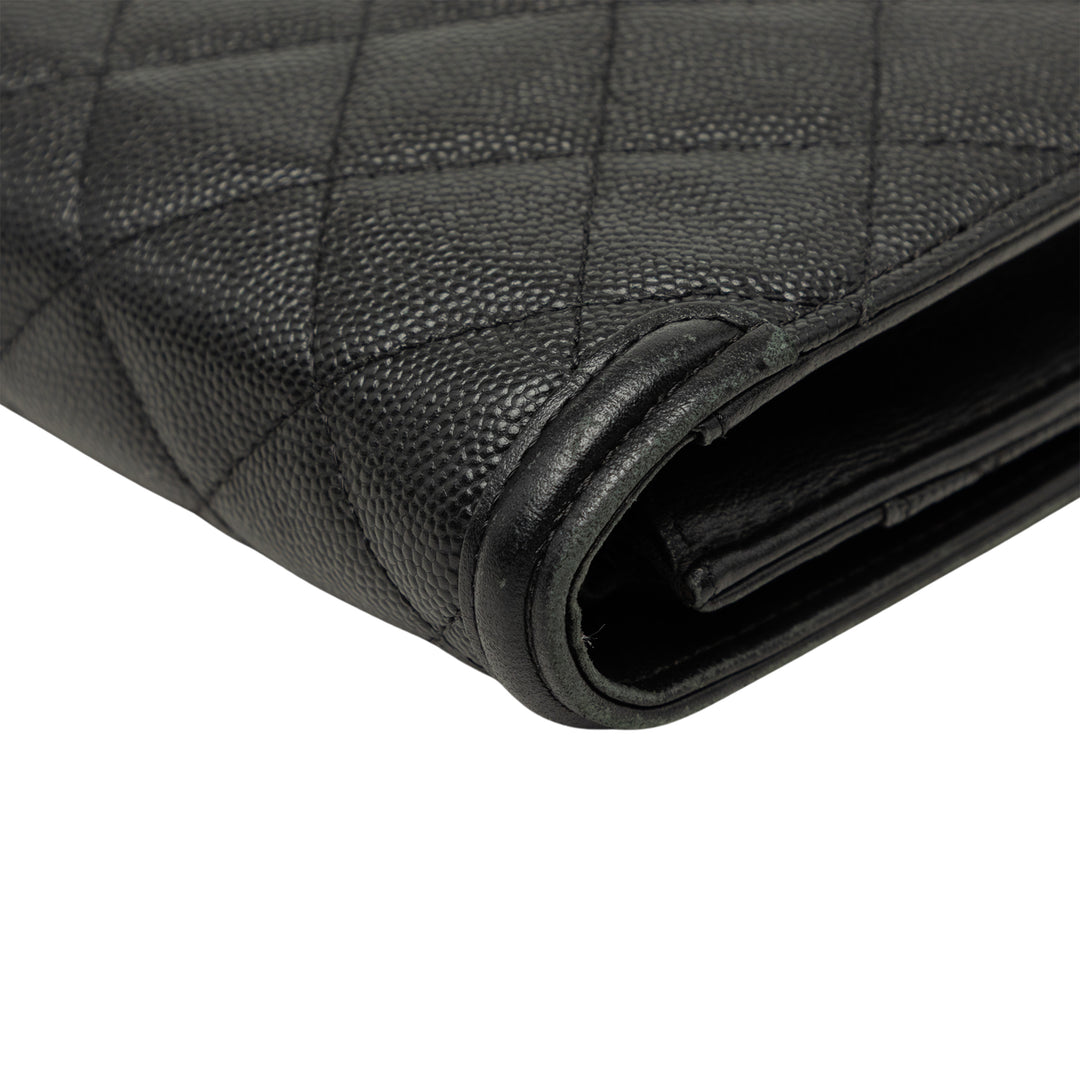 CC Filigree Wallet on Chain Cuir caviar Noir