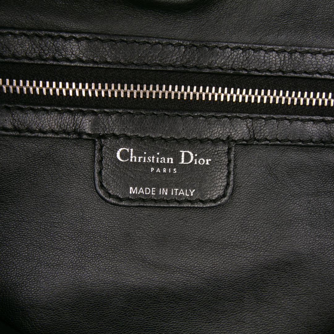 Medium Woven Leather Soft Lady Dior Black - Gaby Paris