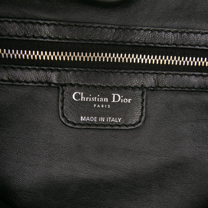 Medium Woven Leather Soft Lady Dior Black - Gaby Paris