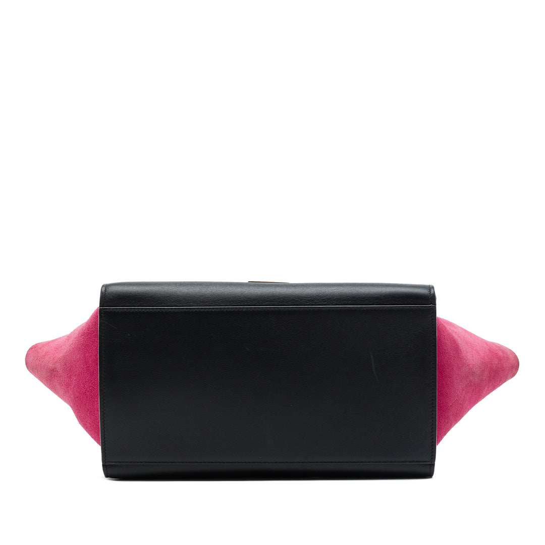 Celine Sac à main Tricolore et Trapeze Petit Cuir de veau Noir – vue 3 – GABY PARIS