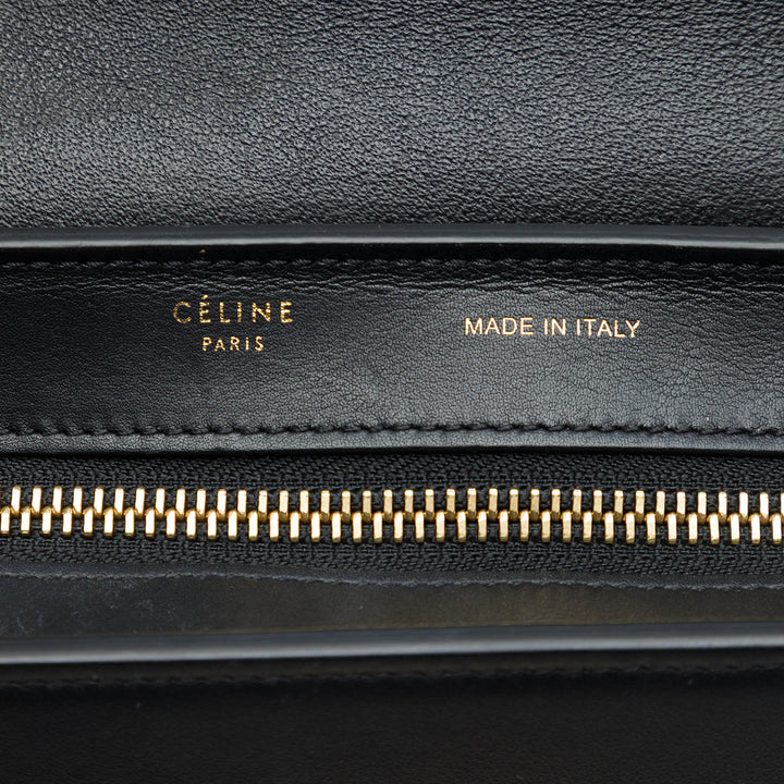Celine Sac à main Tricolore et Trapeze Petit Cuir de veau Noir – vue 5 – GABY PARIS