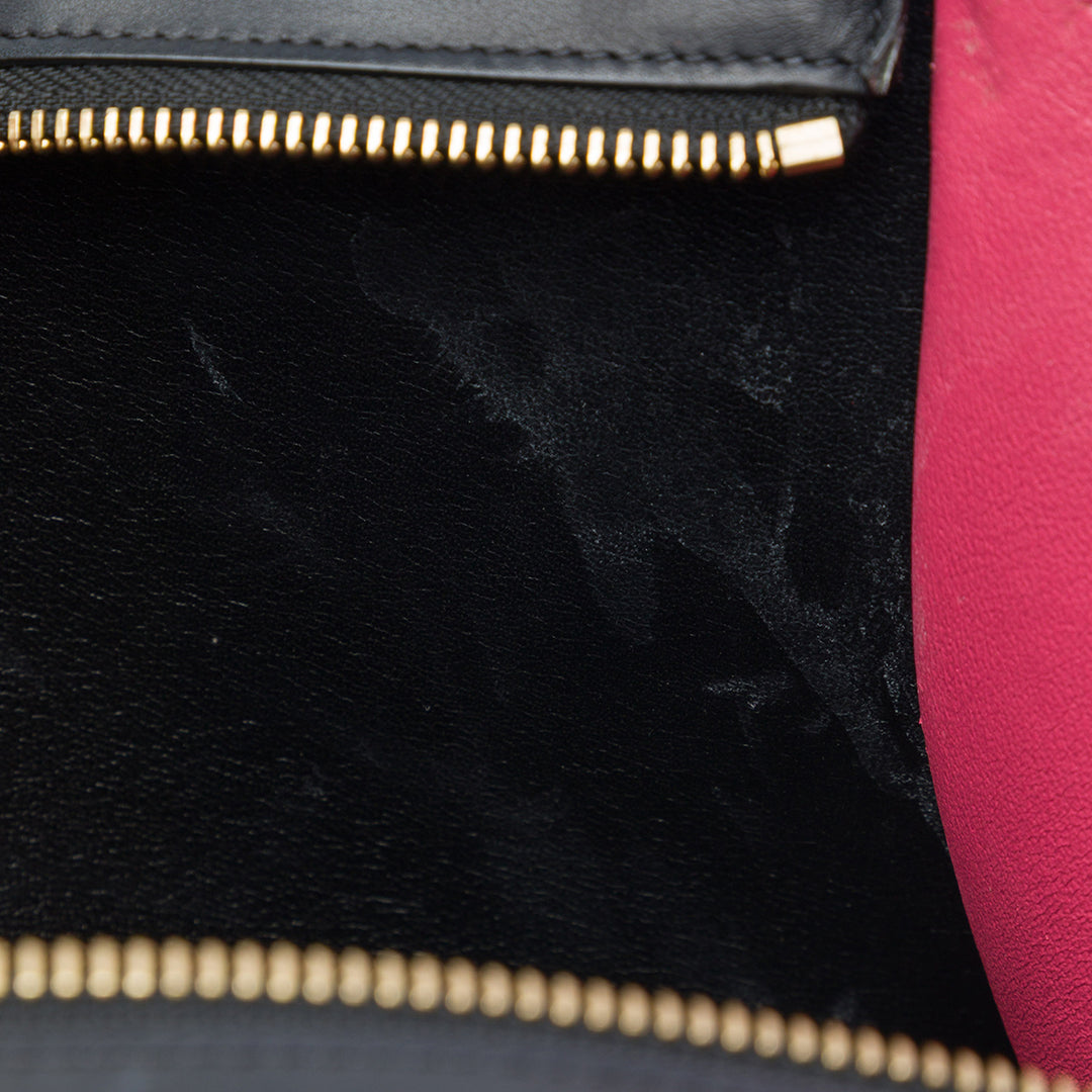 Celine Sac à main Tricolore et Trapeze Petit Cuir de veau Noir – vue 6 – GABY PARIS