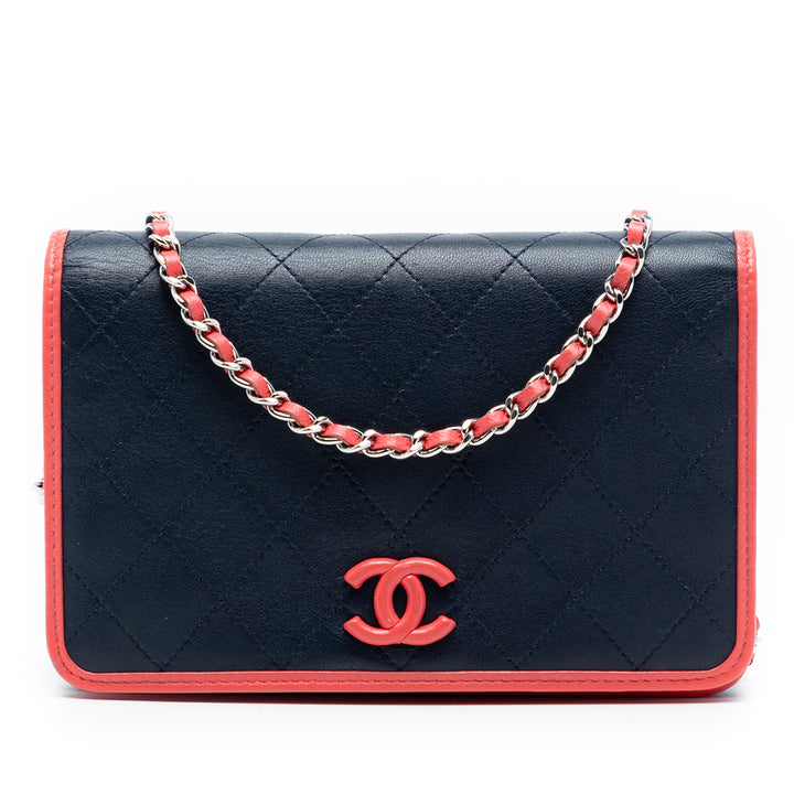 Chanel Matelassé Cuir d’agneau Color Pop CC Wallet on Chain