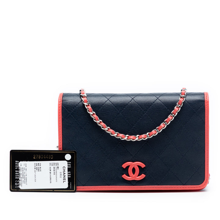 Chanel Matelassé Cuir d’agneau Color Pop CC Wallet on Chain