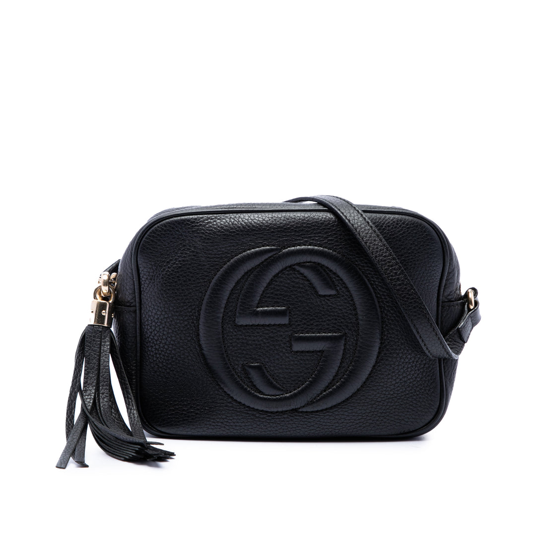 Gucci Sac bandoulière Soho Disco Cuir de veau Noir – vue principale – GABY PARIS