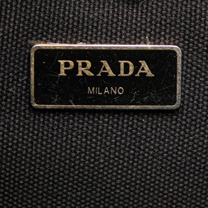 Small Canvas Canapa Logo Satchel Black - Gaby Paris