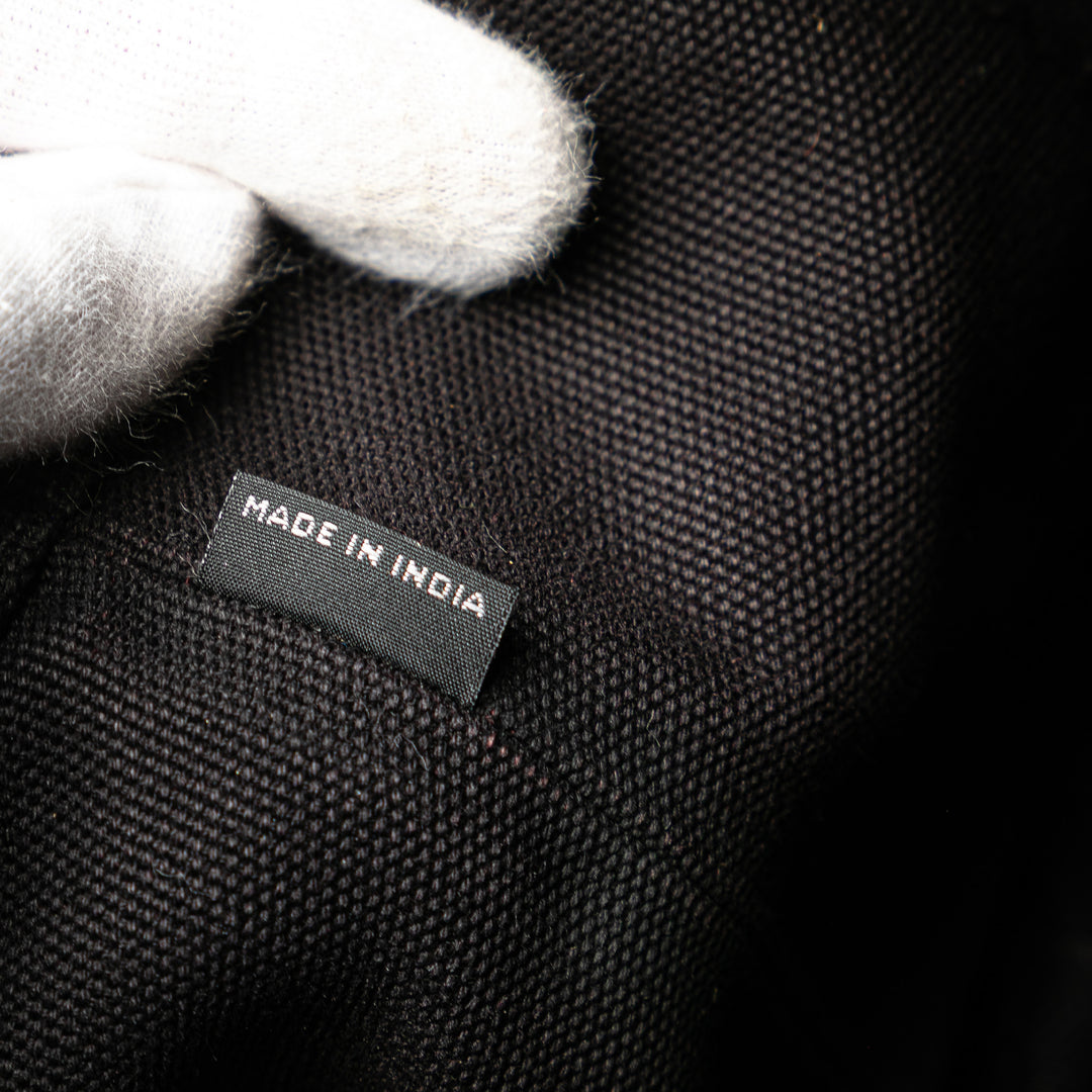 Small Canvas Canapa Logo Satchel Black - Gaby Paris