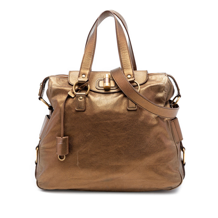 Saint Laurent Metallic Cuir de veau Muse Sac