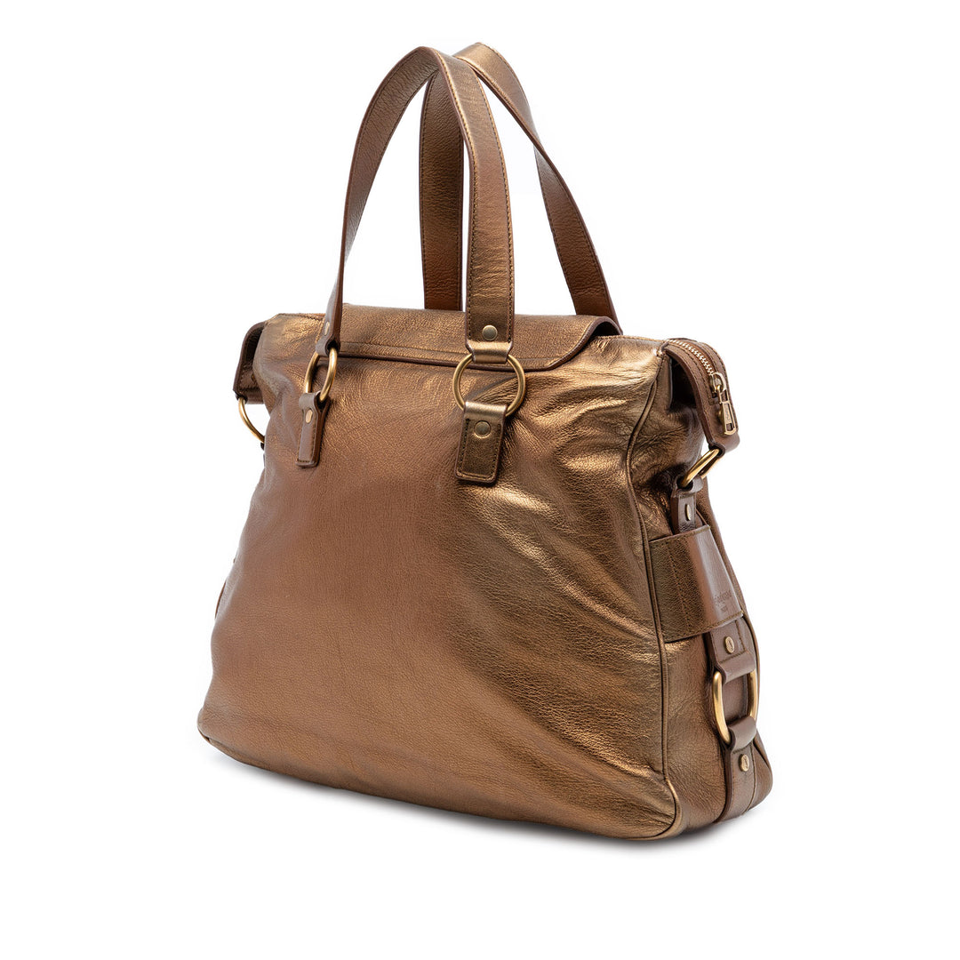 Saint Laurent Metallic Cuir de veau Muse Sac