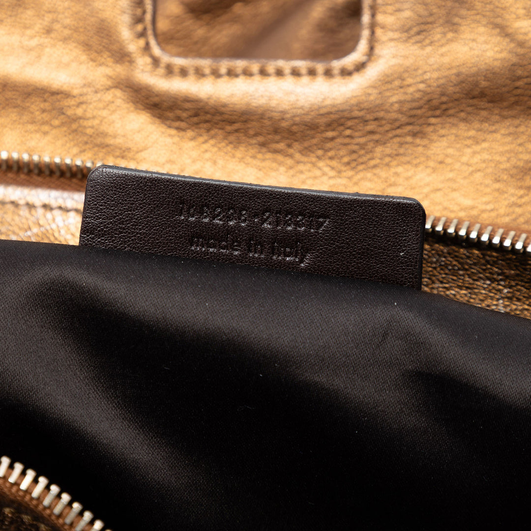 Saint Laurent Metallic Cuir de veau Muse Sac
