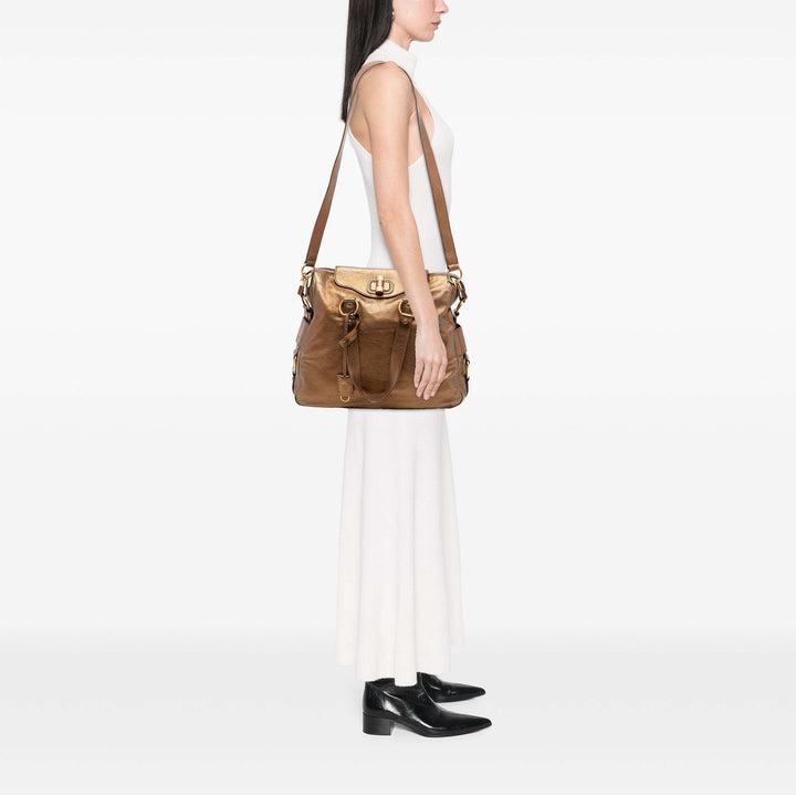 Saint Laurent Metallic Cuir de veau Muse Sac