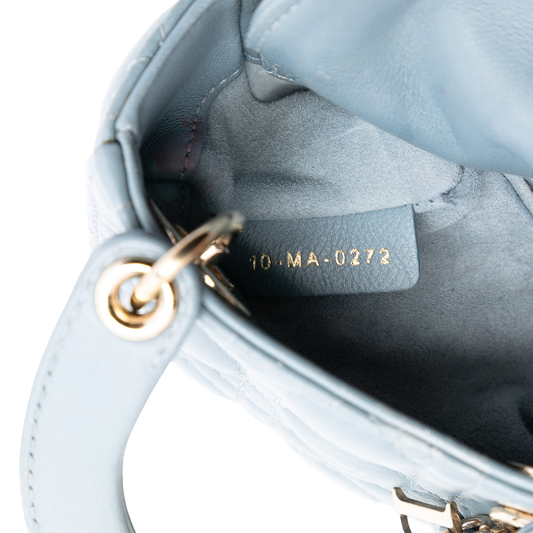 Dior Micro Cuir d’agneau Cannage Lady Dior