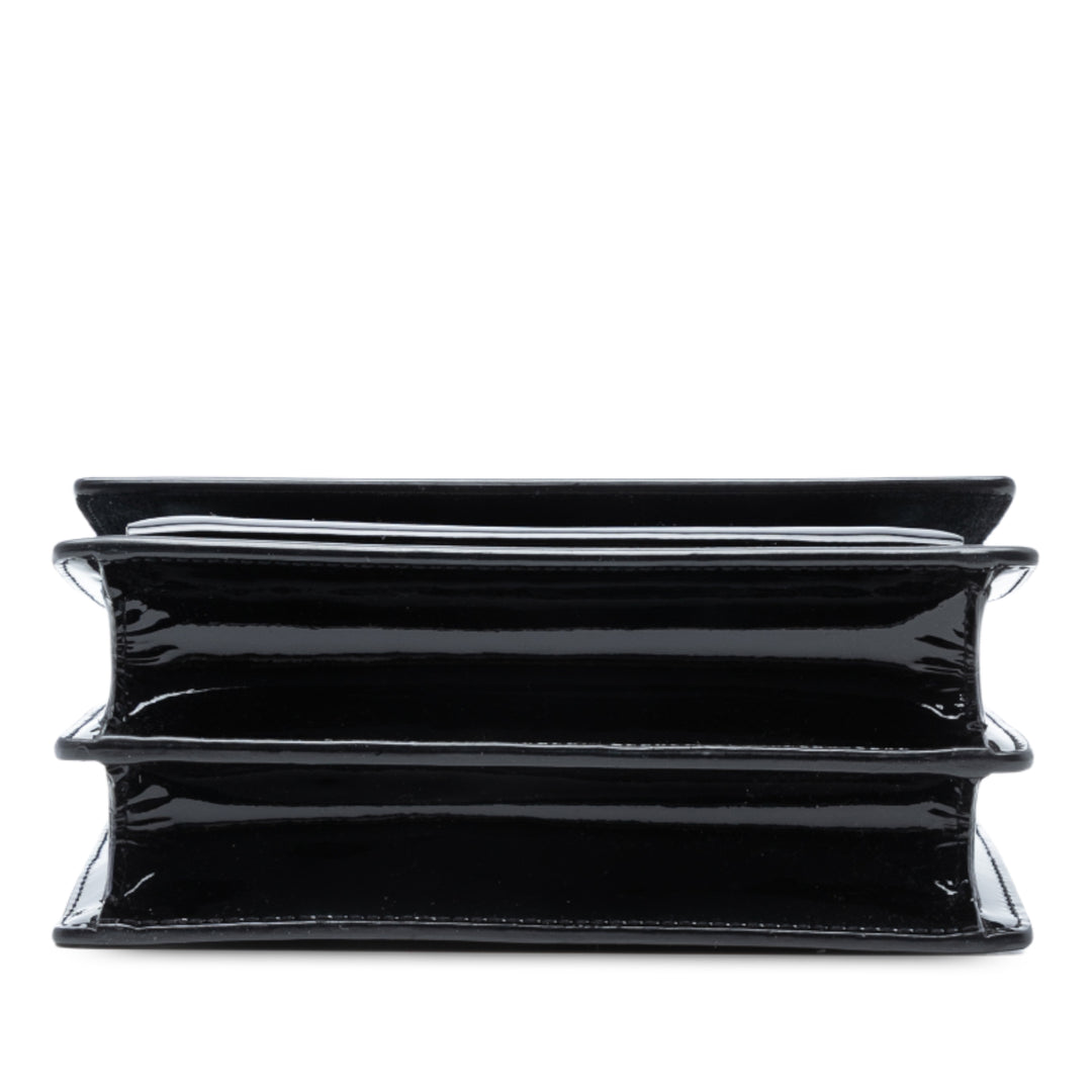 Saint Laurent Small Cuir verni Monogram Sunset Sac porté croisé