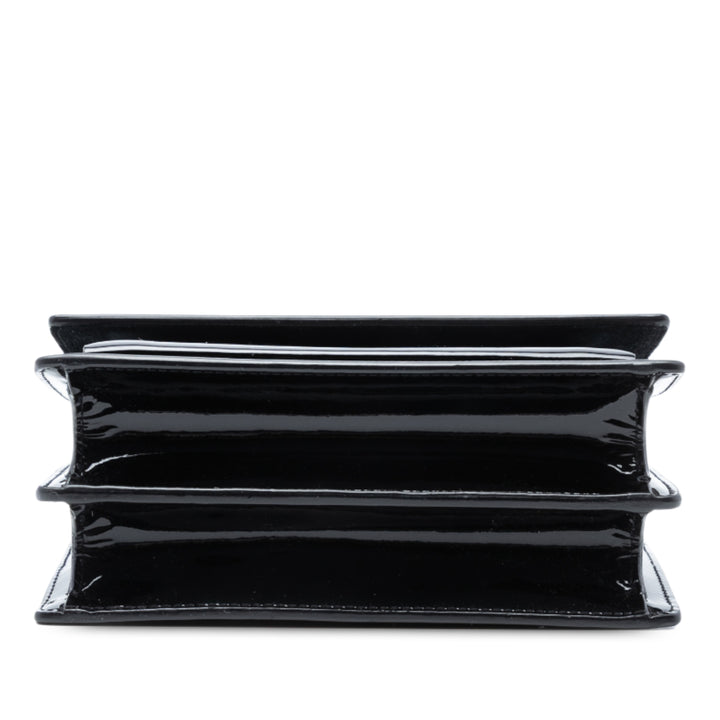 Saint Laurent Small Cuir verni Monogram Sunset Sac porté croisé