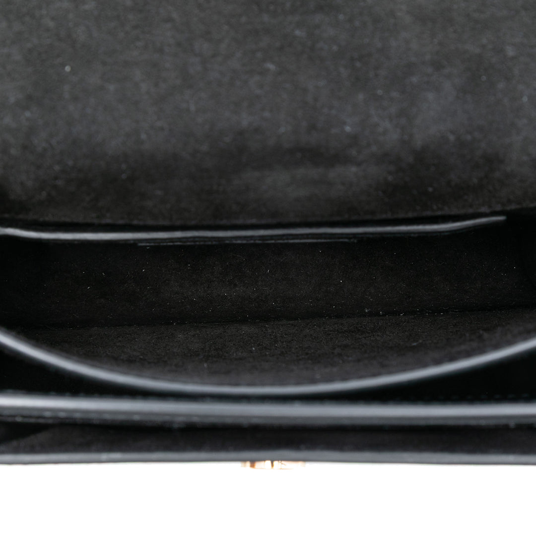 Saint Laurent Small Cuir verni Monogram Sunset Sac porté croisé