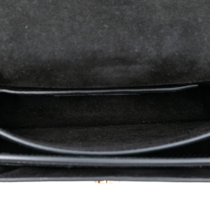 Saint Laurent Small Cuir verni Monogram Sunset Sac porté croisé