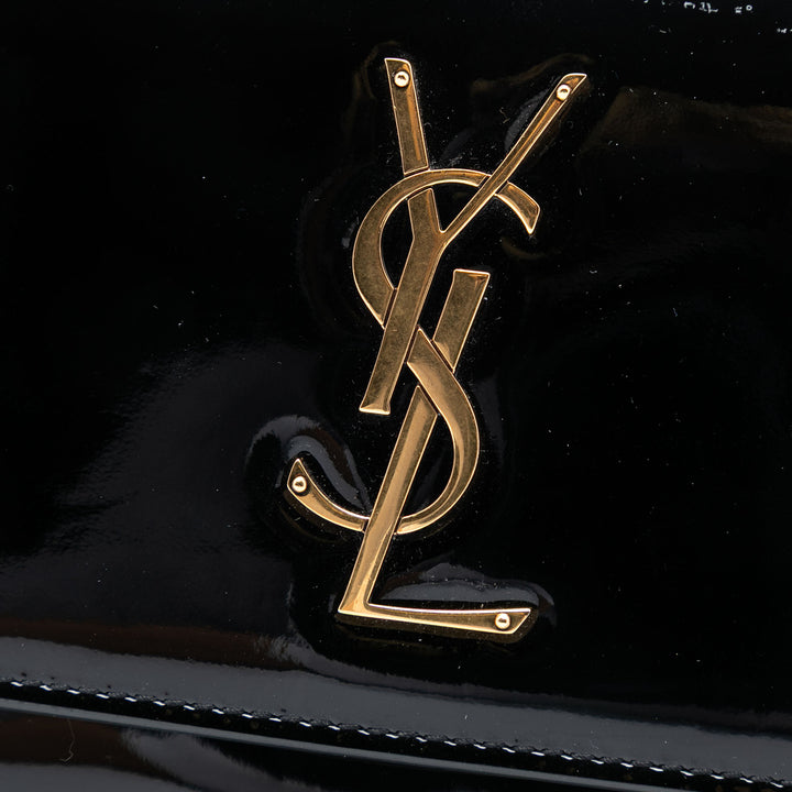 Saint Laurent Small Cuir verni Monogram Sunset Sac porté croisé