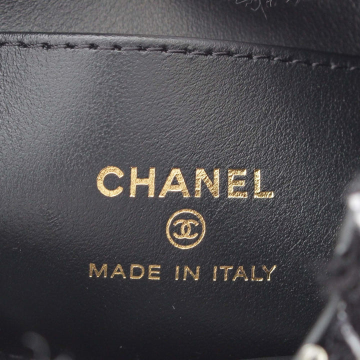 Kelly Pochette avec chaîne Nano Tweed Noir