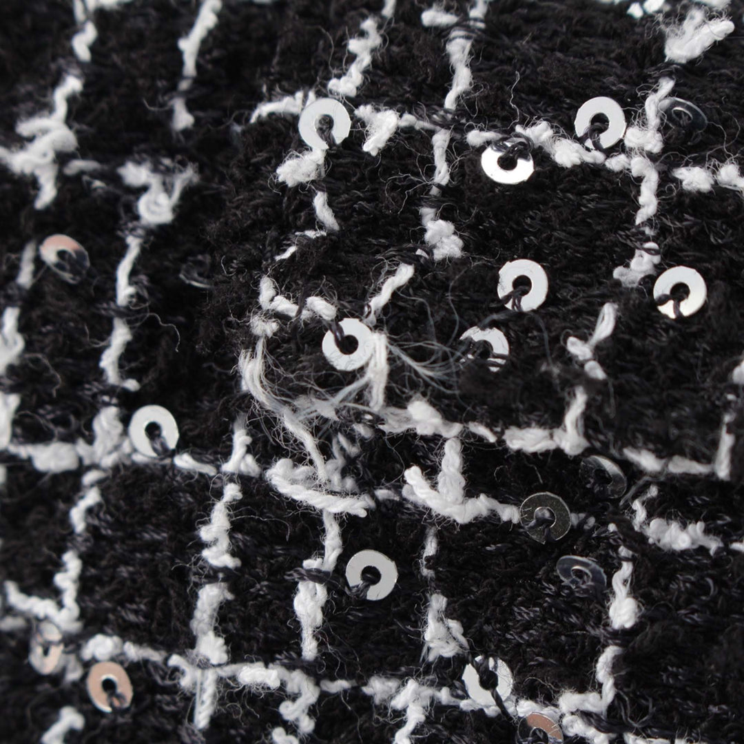 Kelly Pochette avec chaîne Nano Tweed Noir