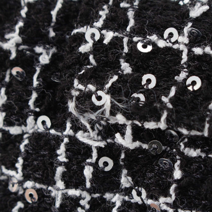 Kelly Pochette avec chaîne Nano Tweed Noir