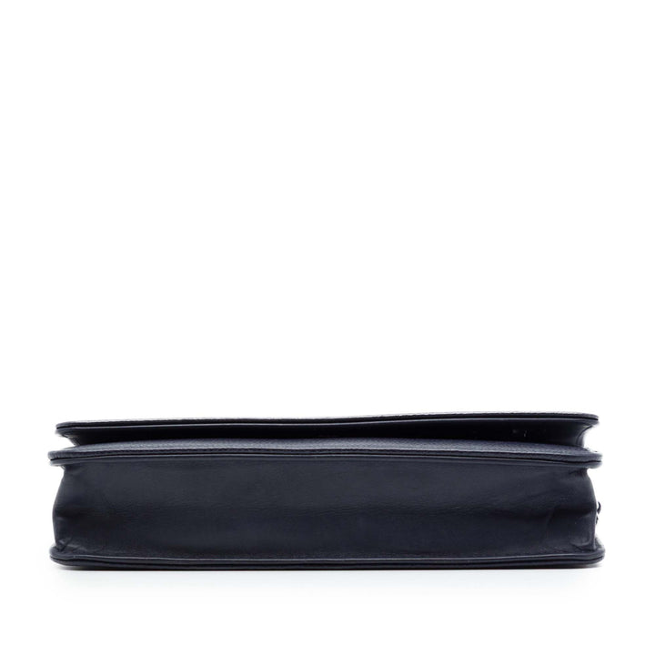 CC Wallet on Chain Cuir caviar Bleu