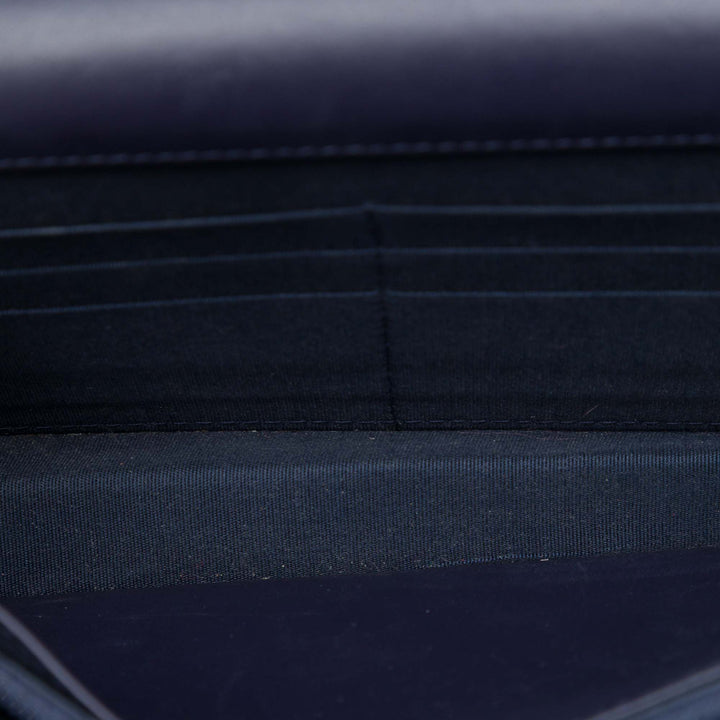 CC Wallet on Chain Cuir caviar Bleu