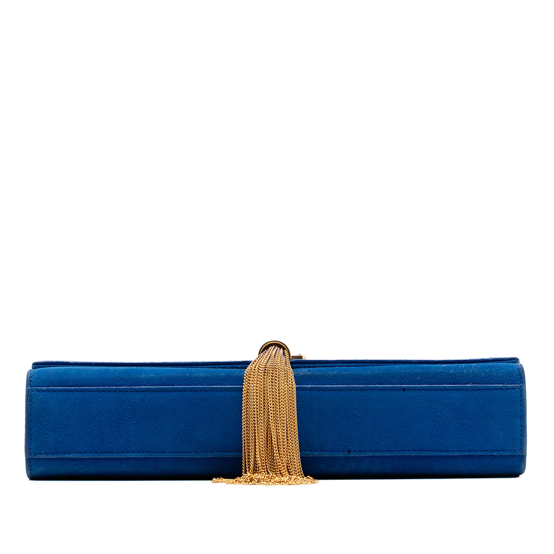 Saint Laurent Medium Daim Monogram Kate Pompon Sac porté croisé