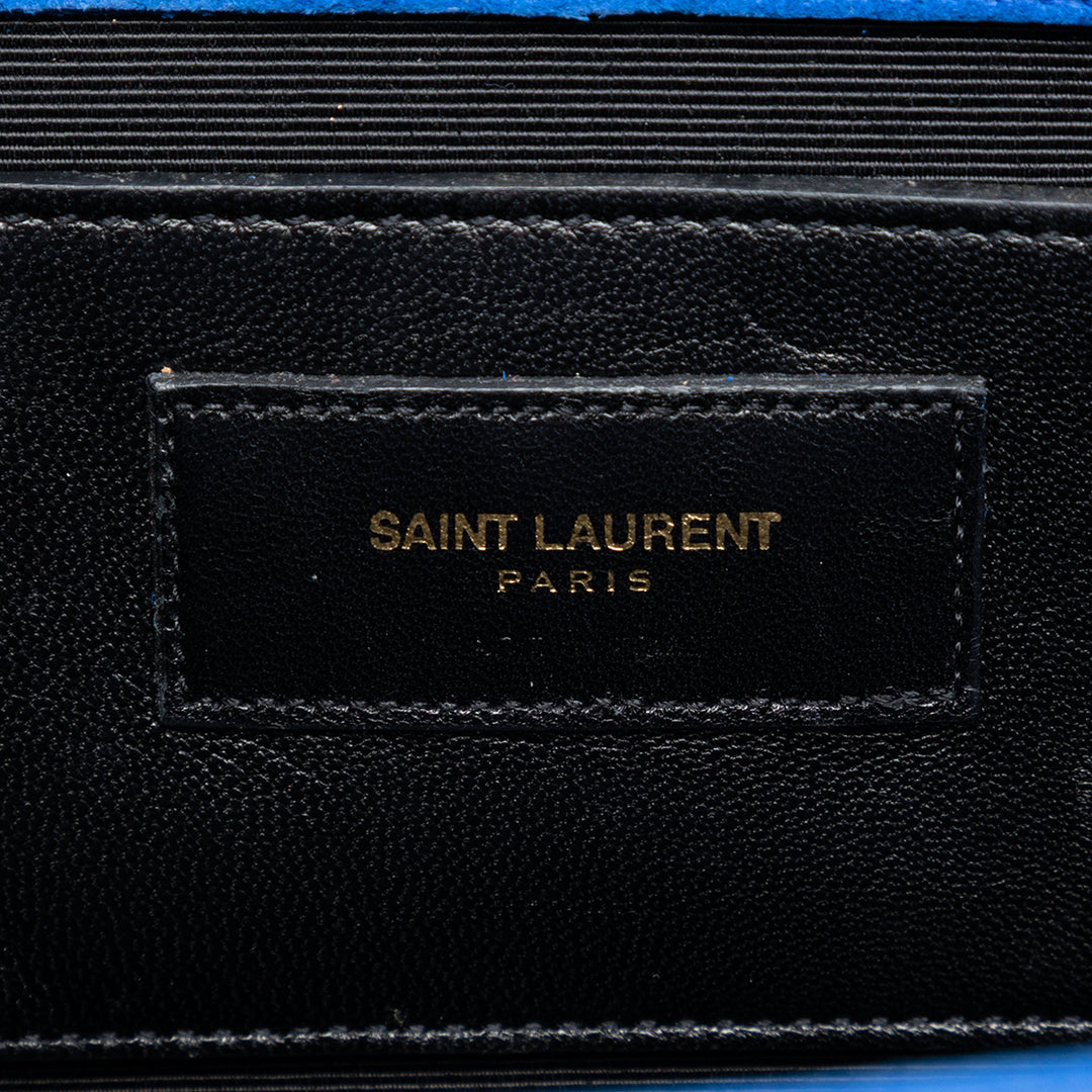 Saint Laurent Medium Daim Monogram Kate Pompon Sac porté croisé