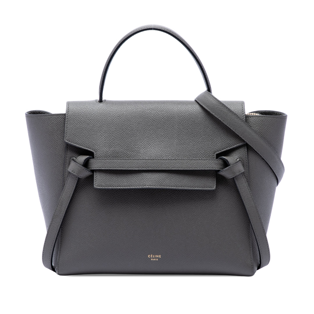 grainé Sac ceinture Micro Cuir de veau grainé Gris