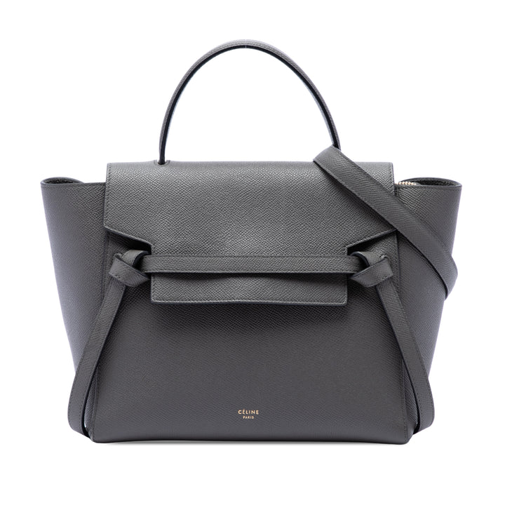 grainé Sac ceinture Micro Cuir de veau grainé Gris