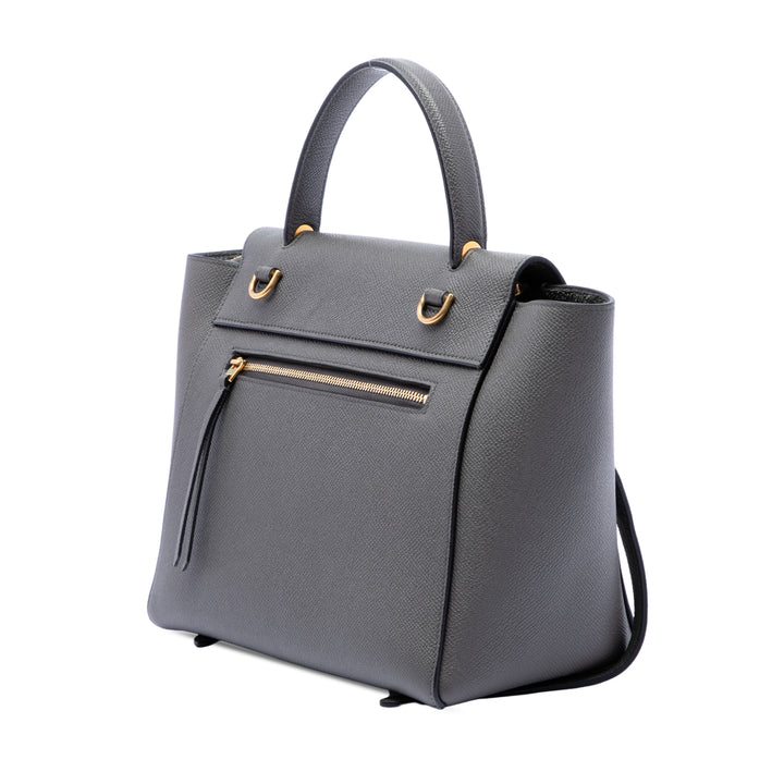 grainé Sac ceinture Micro Cuir de veau grainé Gris