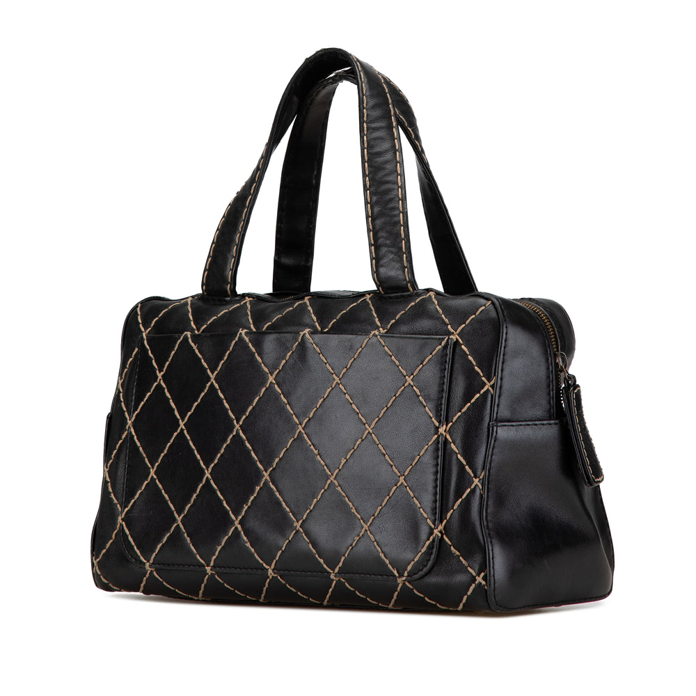 CC Wild Stitch Lambskin Handbag Black - Gaby Paris