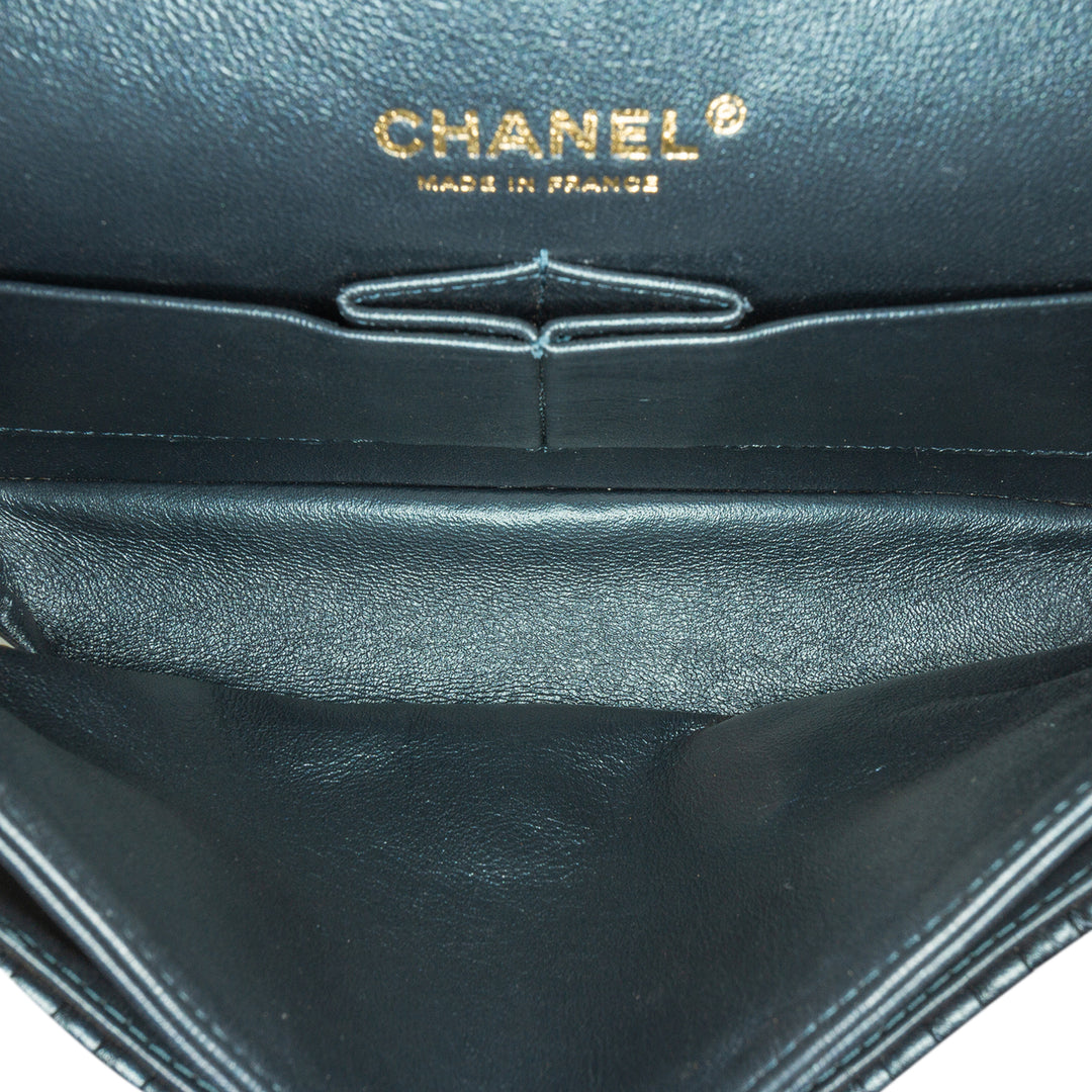 Chanel Medium Calfskin Coco Pleats Double Flap Blue - GABY PARIS