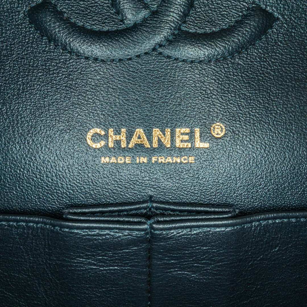 Chanel Medium Calfskin Coco Pleats Double Flap Blue - GABY PARIS