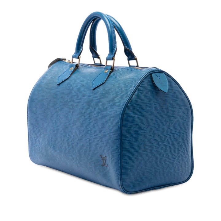 Louis Vuitton Speedy 35 Épi Bleu