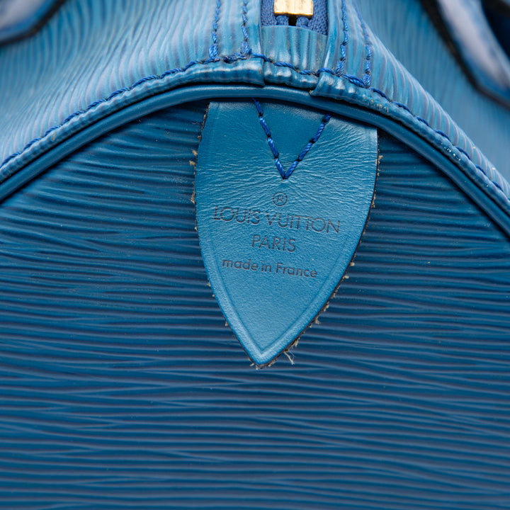 Louis Vuitton Speedy 35 Épi Bleu