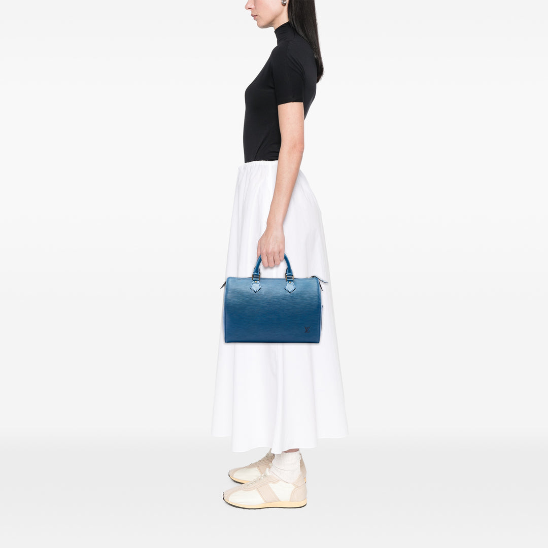 Louis Vuitton Speedy 35 Épi Bleu