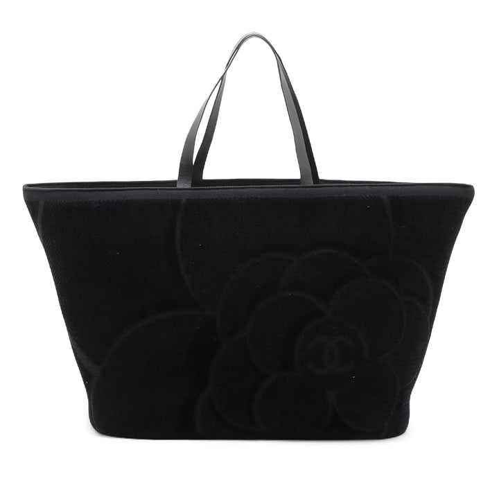 Chanel Terry Cloth Camellia Beach Cabas