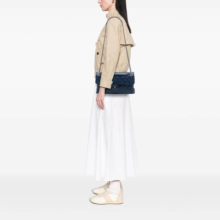 Chanel Matelassé brillant Rocks à rabat Grand Cuir de mouton