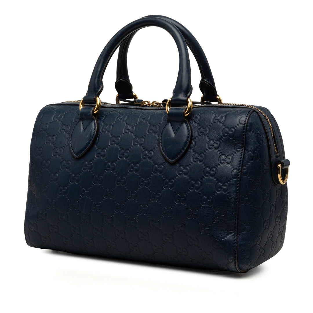 Guccissima Boston Sac Bleu