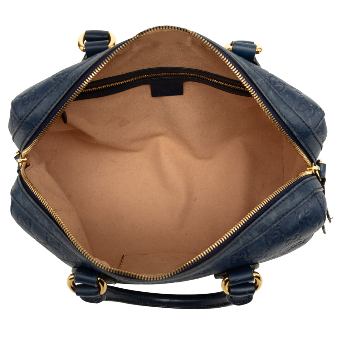 Guccissima Boston Sac Bleu