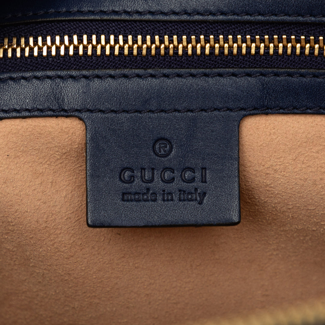Guccissima Boston Sac Bleu