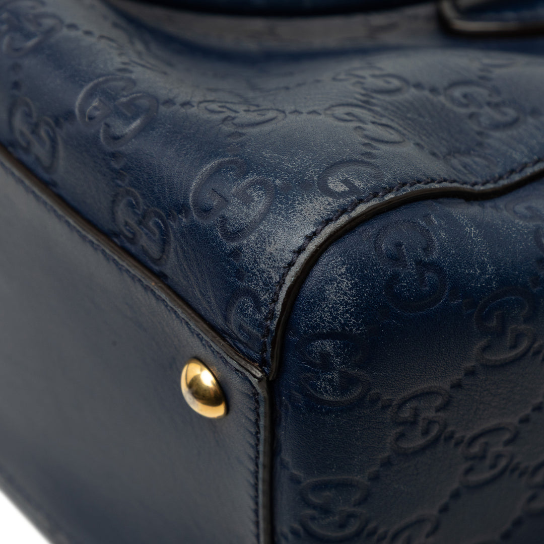 Guccissima Boston Sac Bleu